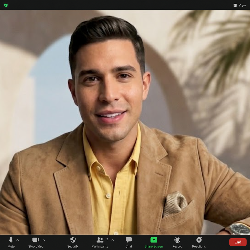 August Vidal, chief of staff to Dr. Oroszi, on a Zoom call