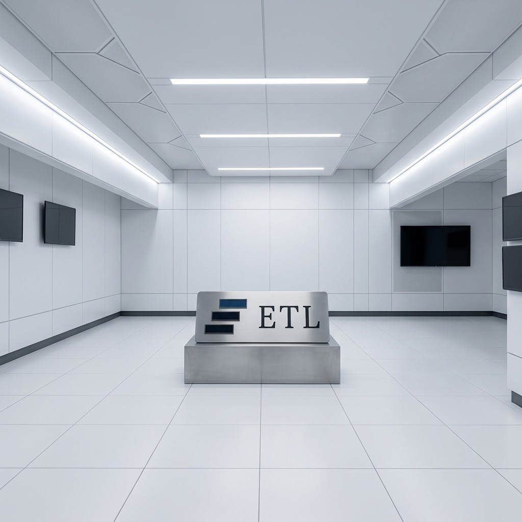 An ETL classroom set up as a briefing room