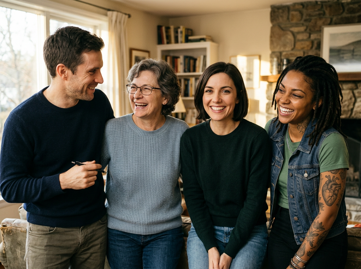 Matthew Vance, Carol, Jules and Zara