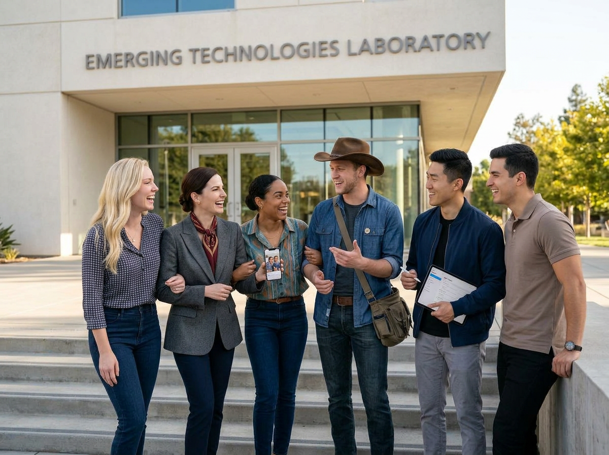 Marceline, Annika, Simone, Walt, Ezra and Mateo at the ETL campus