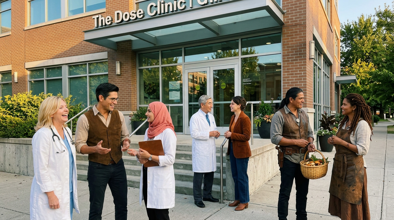 Clare, Henry, Margaret, Eli, Silas, Nadia and Amara at The Dose