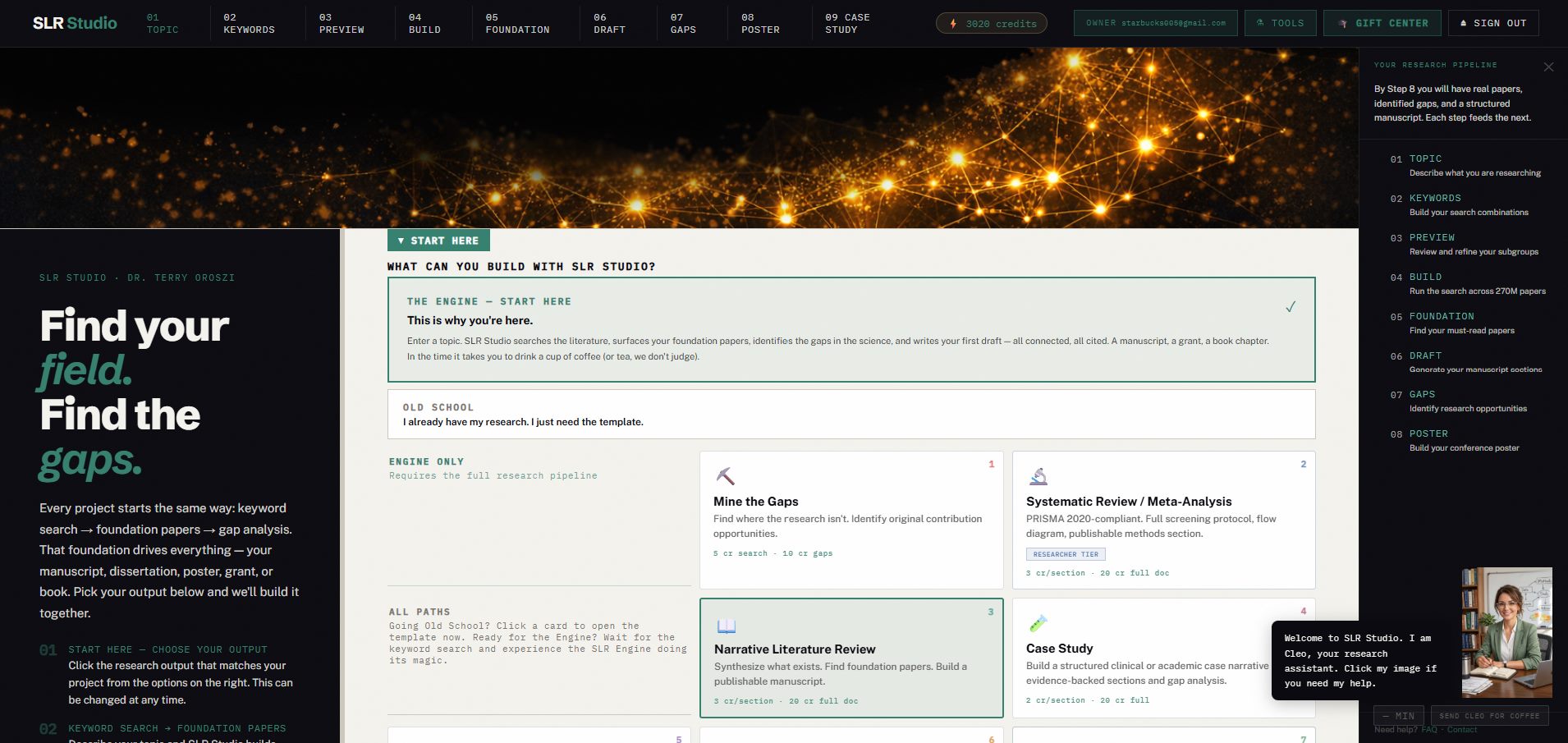 SLR Studio homepage
